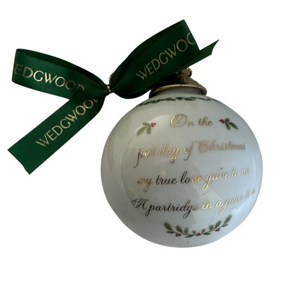 Vintage Wedgwood Christmas Ornament "A Partridge in a Pear Tree" - Picture 3 of 8